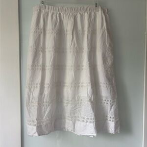 GAP Midi Eyelet Skirt 100% Cotton